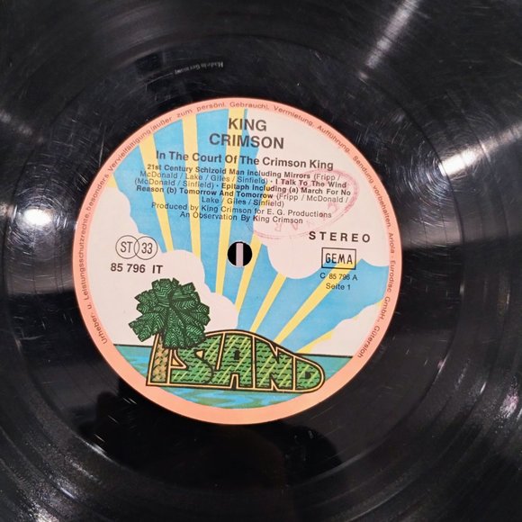 King Crimson In The Court of The Crimson King 85796 IT Vinyl Record 1972 - Picture 5 of 7